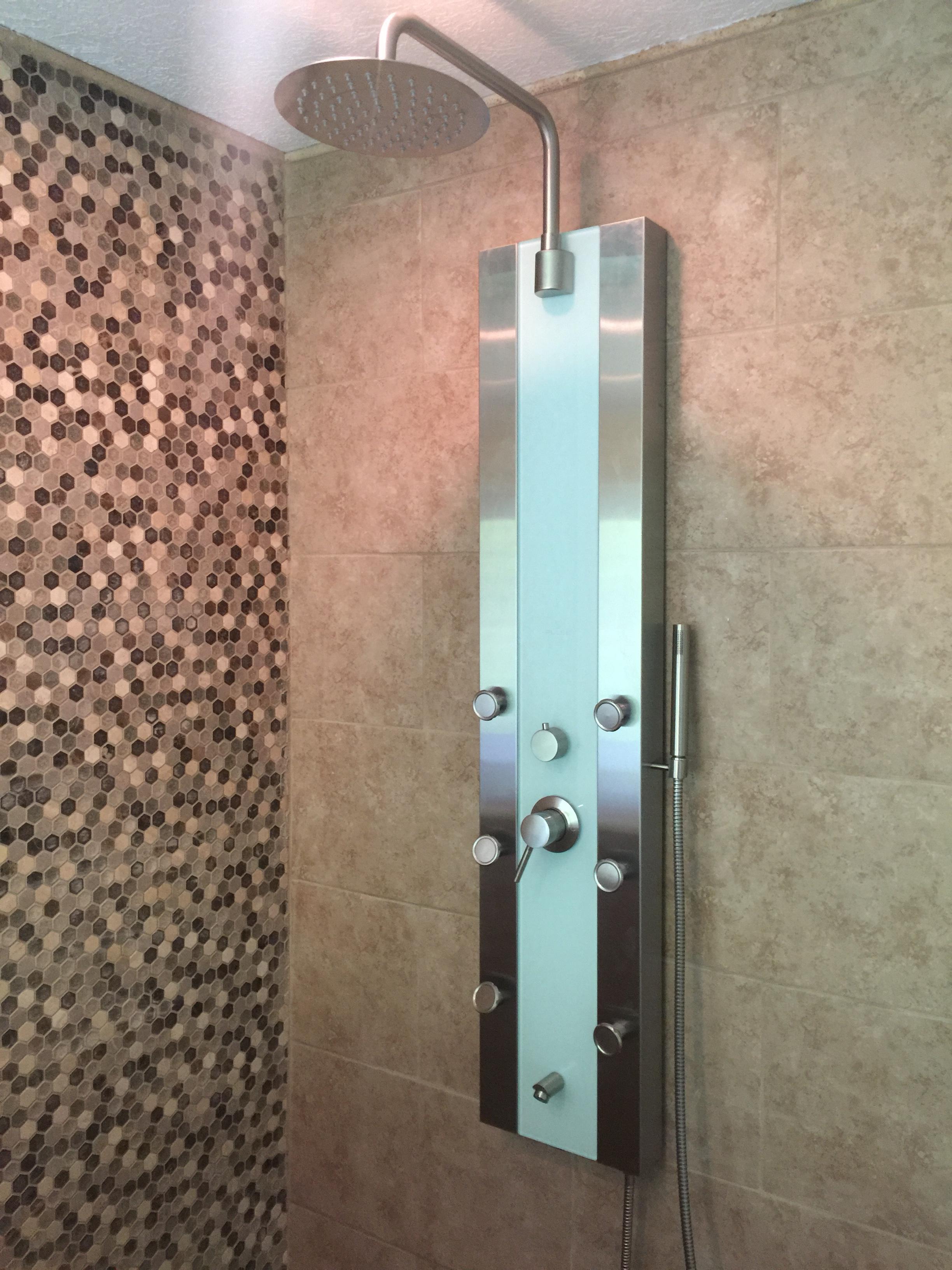 Custom tile and shower work by Lansing Concrete and Remodeling