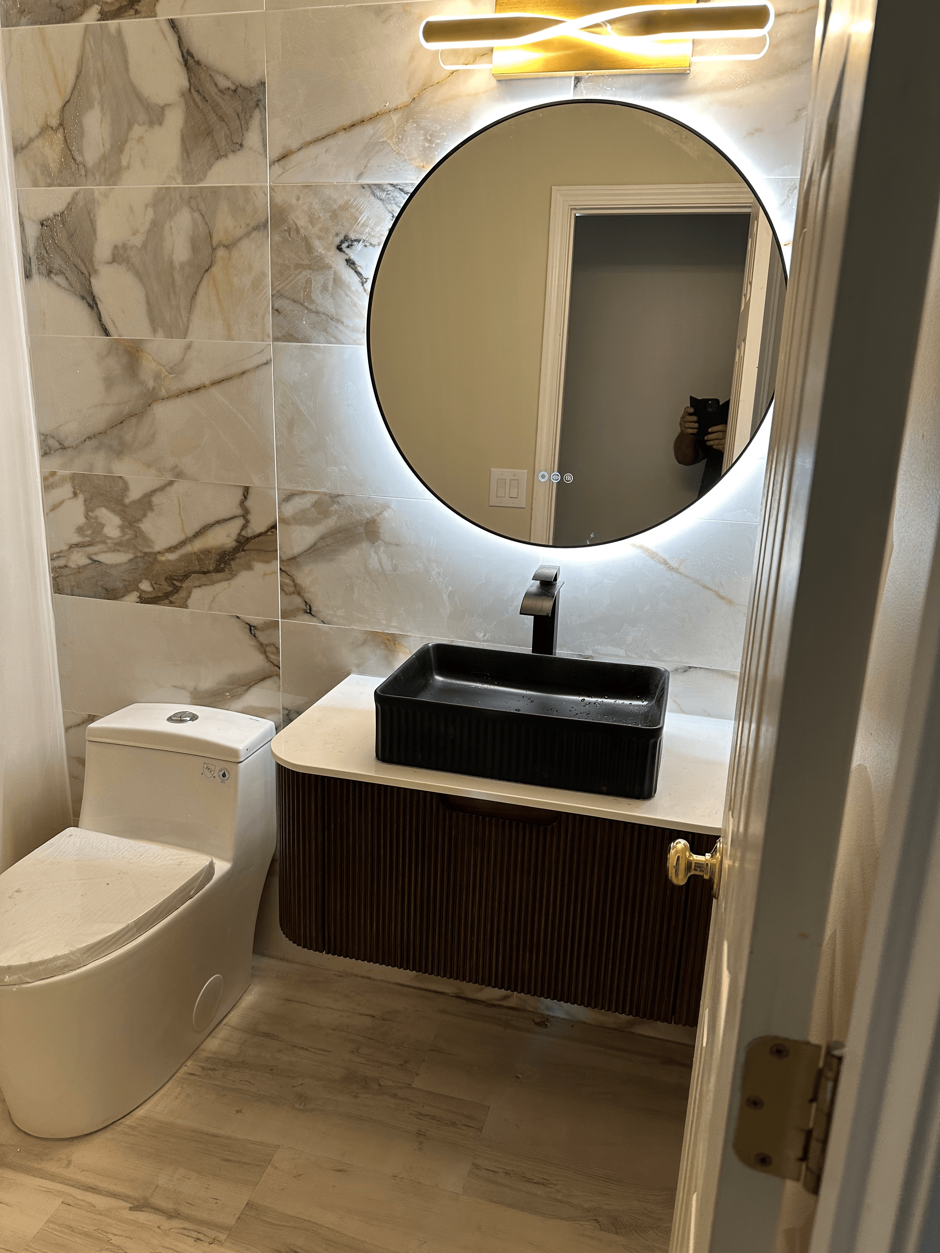 Interior remodeling project by Lansing Concrete and Remodeling