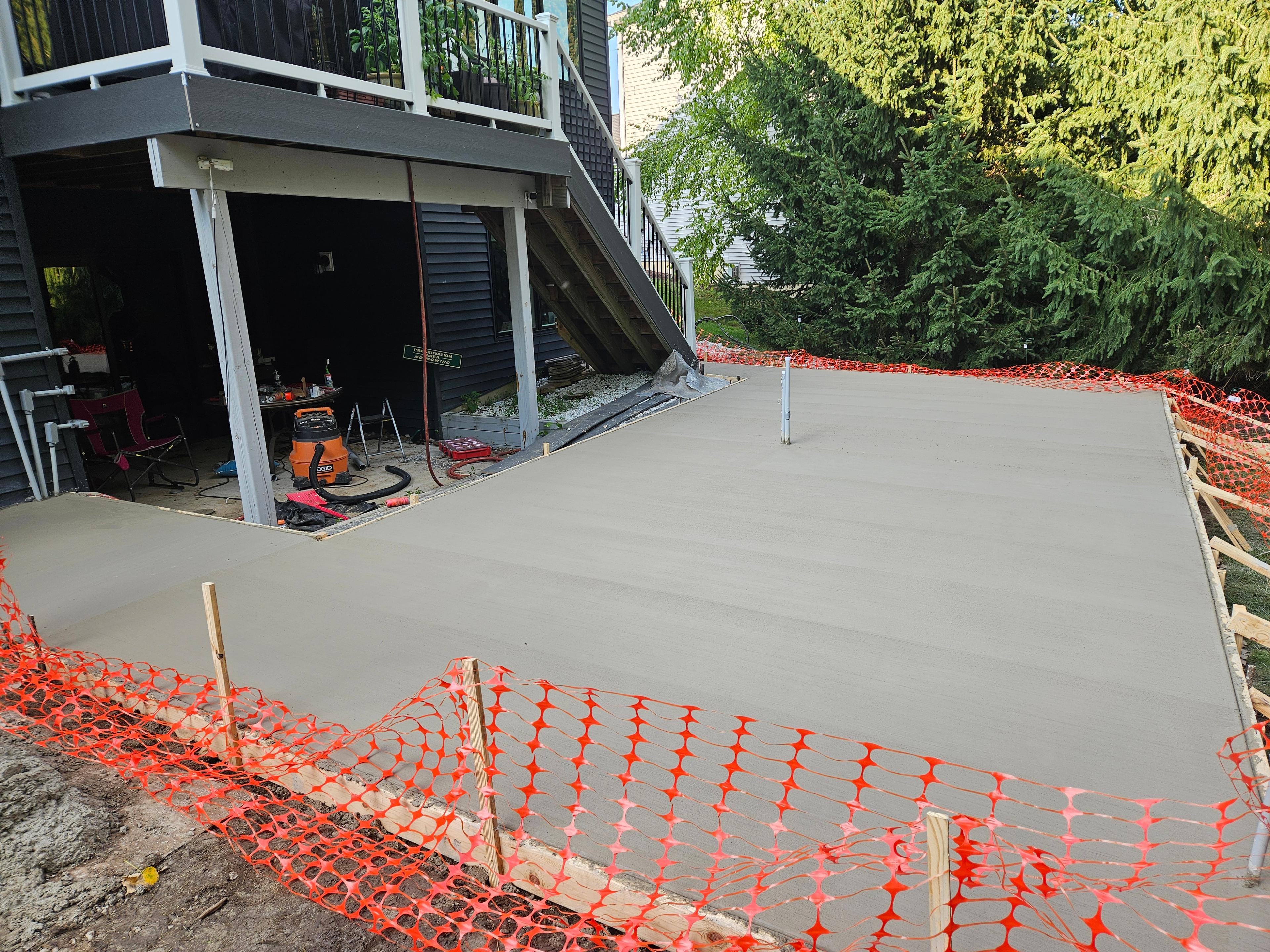 Concrete installation project by Lansing Concrete and Remodeling